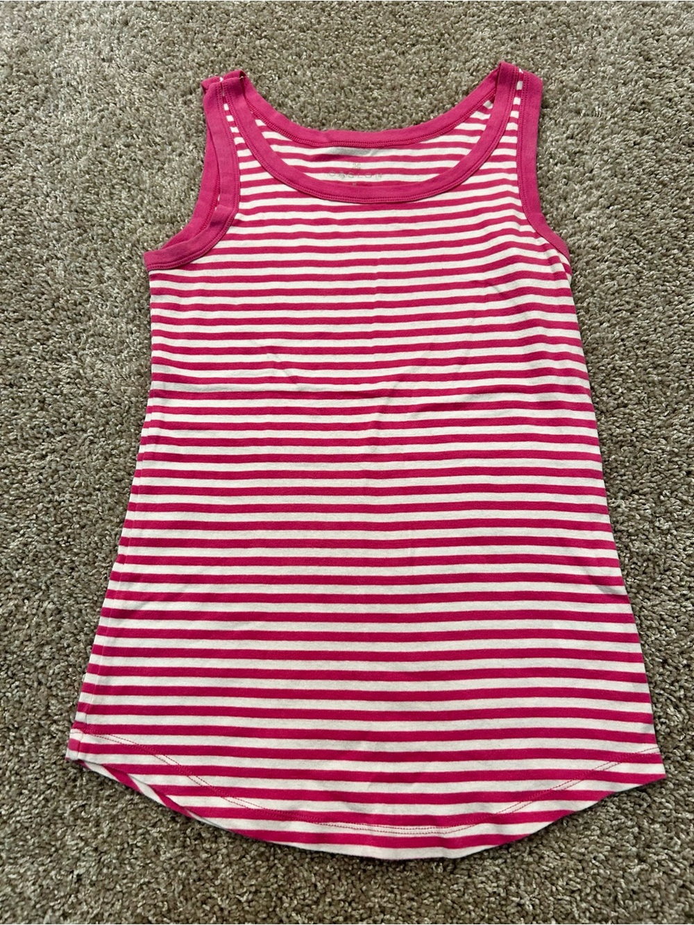 Caslon Pink & White Striped Tank Top